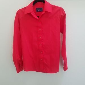 Pandhandle Slim Red Western Shirt Snap Buttons S